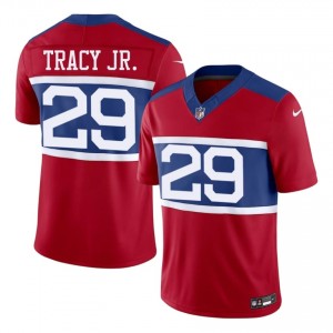 Giants Tyrone Tracy Jr. #29 Men Licensed Football Stitch Jersey - Red Edition 10089777