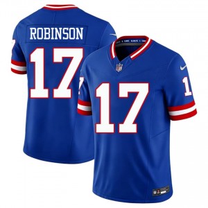 Wan'Dale Robinson New York Giants #17 Men Elite Thread Football Stitched Throwback Jersey - Royal Edition 50771658
