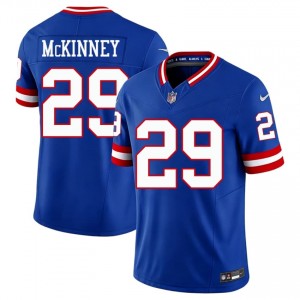 Xavier McKinney New York Giants #29 Men Original Football Stitched Throwback Jersey - Royal Edition 32845729