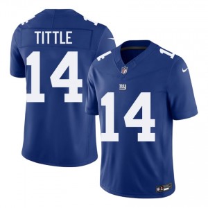 New York Giants Y.A. Tittle #14 Men Player Football Stitched Jersey - Royal Edition 79043002