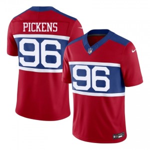 Big Blue Zacch Pickens #96 Men Classic Football Embroidery Jersey - Red Edition 66849981