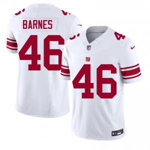 Zaire Barnes NY Giants #46 Men Durable Football Stitched Jersey - White Edition 99712433
