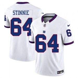 #64 Aaron Stinnie New York Giants Men NFL Football Embroidery Jersey - Throwback White Edition 14704722