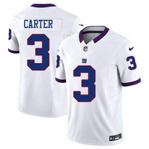 #3 Abdul Carter New York Giants Men Classic Football Stitched Jersey - Throwback White Edition 61569212