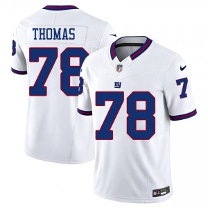 #78 Andrew Thomas NYG Men Classic Football Sewn Jersey - Throwback White Edition 10217875