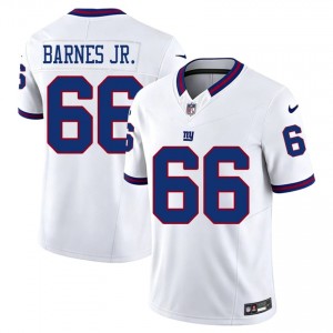 #66 Anquin Barnes Jr. NY Giants Men Player Football Stitched Jersey - Throwback White Edition 38878948