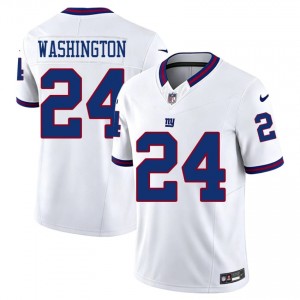 #24 Ar'Darius Washington NY Giants Men Elite Thread Football Stitch Jersey - Throwback White Edition 39307397