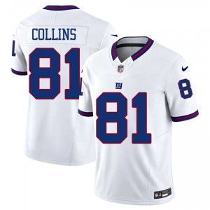 #81 Beaux Collins NY Giants Men Exclusive Football Stitch Jersey - Throwback White Edition 44944494
