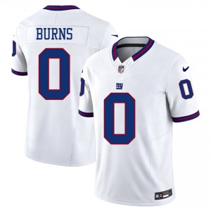 #0 Brian Burns Giants Men NFL Football Stitch Jersey - Throwback White Edition 95399226