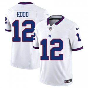 #12 Colton Hood New York Giants Men Authentic Football Stitched Jersey - Throwback White Edition 32999718