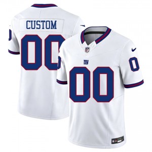 #00 Custom Big Blue Men Moisture Wicking Football Embroidery Jersey - Throwback White Edition 29829914