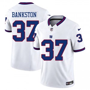 #37 Damon Bankston New York Giants Men Gameday Football Embroidery Jersey - Throwback White Edition 79652999