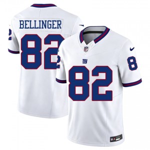 #82 Daniel Bellinger Big Blue Men Gameday Football Embroidery Jersey - Throwback White Edition 83406614