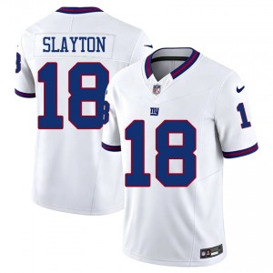 #18 Darius Slayton New York Giants Men Limited Football Stitched Jersey - Throwback White Edition 38908410
