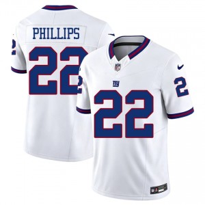 #22 Dru Phillips New York Giants Men Essential Football Stitched Jersey - Throwback White Edition 18565997