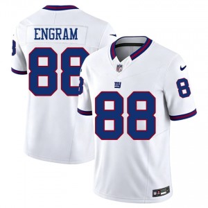 #88 Evan Engram Giants Men Original Football Stitch Jersey - Throwback White Edition 18636734