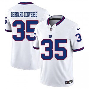 #35 Jarrick Bernard-Converse New York Giants Men Original Football Stitched Jersey - Throwback White Edition 87388967