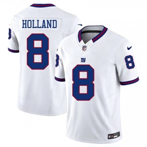 #8 Jevon Holland Big Blue Men Elite Thread Football Embroidery Jersey - Throwback White Edition 45126215