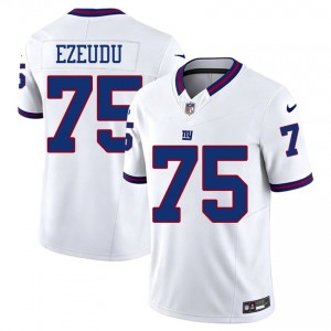 #75 Joshua Ezeudu New York Giants Men Iconic Football Stitched Jersey - Throwback White Edition 76671617