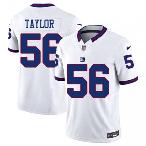 #56 Lawrence Taylor NY Giants Men Original Football Stitch Jersey - Throwback White Edition 29776595