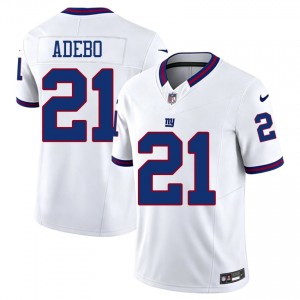 #21 Paulson Adebo Giants Men Classic Football Stitch Jersey - Throwback White Edition 66210898