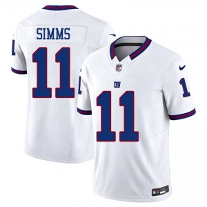 #11 Phil Simms NY Giants Men Limited Football Stitched Jersey - Throwback White Edition 48233447