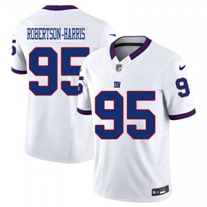 #95 Roy Robertson-Harris New York Giants Men Gameday Football Stitched Jersey - Throwback White Edition 57650009