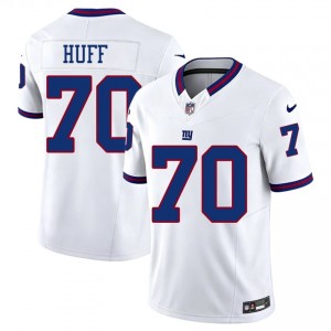 #70 Sam Huff NY Giants Men Licensed Football Stitched Jersey - Throwback White Edition 69778030