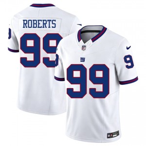 #99 Sam Roberts Big Blue Men Authentic Football Embroidery Jersey - Throwback White Edition 87145583
