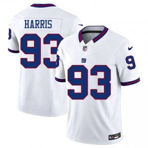 #93 Shelby Harris Giants Men Exclusive Football Stitch Jersey - Throwback White Edition 39447101