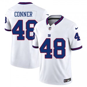 #48 Tanner Conner New York Giants Men Licensed Football Embroidery Jersey - Throwback White Edition 97384870