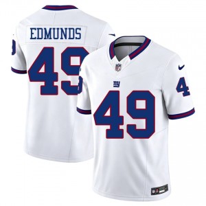 #49 Tremaine Edmunds NYG Men Gameday Football Sewn Jersey - Throwback White Edition 90522145