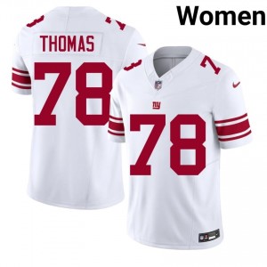 New York Giants Andrew Thomas #78 Women Essential Football Embroidery Jersey - White Edition 78984542