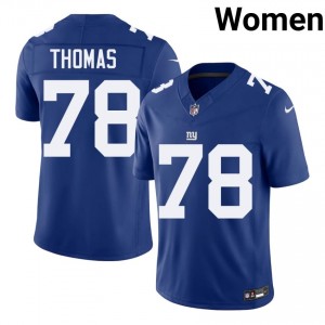 #78 Andrew Thomas Giants Women NFL Football Stitch Jersey - Royal Edition 58886637