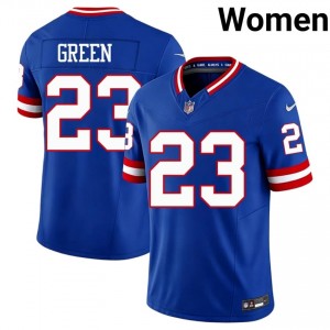 NY Giants Art Green #23 Women Gameday Football Stitched Jersey - Royal Throwback Edition 17901214
