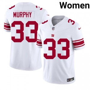 Giants Caleb Murphy #33 Women Player Football Stitch Jersey - White Edition 94406563