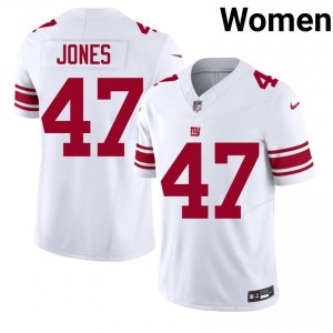 New York Giants Cam Jones #47 Women Iconic Football Embroidery Jersey - White Edition 80805847
