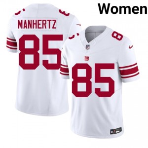 New York Giants Chris Manhertz #85 Women NFL Football Embroidery Jersey - White Edition 24341328