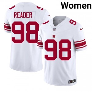New York Giants DJ Reader #98 Women Durable Football Stitched Jersey - White Edition 20222160