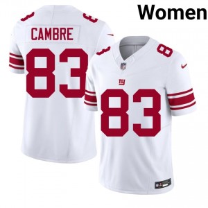 New York Giants Dalen Cambre #83 Women Premium Football Embroidery Jersey - White Edition 47089943