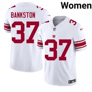 Big Blue Damon Bankston #37 Women Elite Thread Football Embroidery Jersey - White Edition 38798282