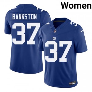 #37 Damon Bankston NY Giants Women Licensed Football Stitch Jersey - Royal Edition 37321853
