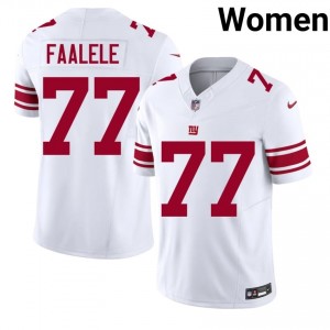 NYG Daniel Faalele #77 Women Player Football Sewn Jersey - White Edition 71966164