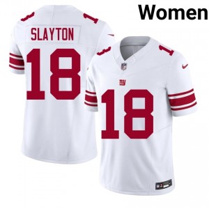 Giants Darius Slayton #18 Women Original Football Stitch Jersey - White Edition 16122653