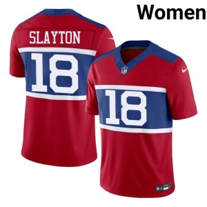 #18 Darius Slayton NY Giants Women Licensed Football Stitched Jersey - Red Edition 71788796