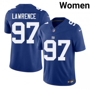 #97 Dexter Lawrence New York Giants Women Authentic Football Stitched Jersey - Royal Edition 17487771