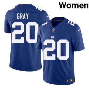 #20 Eric Gray New York Giants Women Limited Football Stitched Jersey - Royal Edition 99769783