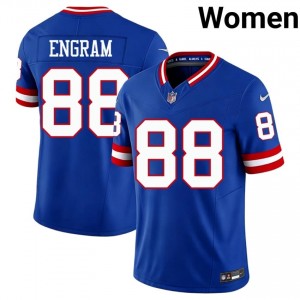 Giants Evan Engram #88 Women Essential Football Stitch Jersey - Royal Throwback Edition 18660056