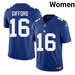 #16 Frank Gifford Giants Women Professional Football Stitch Jersey - Royal Edition 24440542