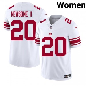 New York Giants Greg Newsome II #20 Women Pro Cut Football Stitched Jersey - White Edition 33028753